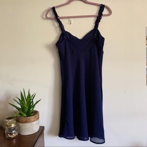 UO flowy strappy dress - navy blue